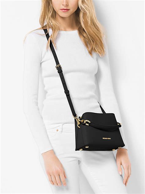 michael kors portia small saffiano leather shoulder bag|Michael Kors large leather tote.